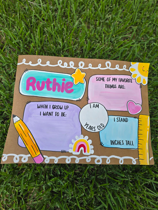 Hand Painted First Day of School Minis